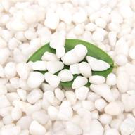 🪨 18 pounds of white pebbles: premium decorative aquarium gravel, garden ornamental rocks & vase fillers, natural polished white stones for landscaping logo