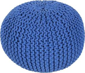 img 1 attached to 🔵 Artistic Weavers Bright Blue McIntosh Pouf, 20x14 inches