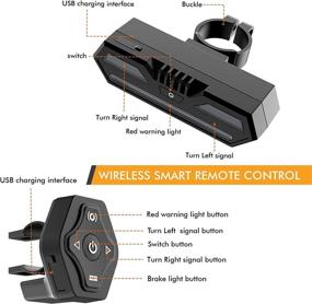 img 2 attached to 🚲 Panapo USB Rechargeable Bike Lights: Wireless Remote, Turn Signals, Waterproof Tail Light