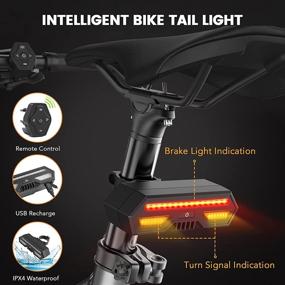 img 3 attached to 🚲 Panapo USB Rechargeable Bike Lights: Wireless Remote, Turn Signals, Waterproof Tail Light