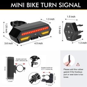 img 1 attached to 🚲 Panapo USB Rechargeable Bike Lights: Wireless Remote, Turn Signals, Waterproof Tail Light