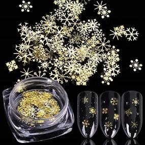 img 4 attached to Snowflakes Christmas Holographic Decorations Accessories Foot, Hand & Nail Care