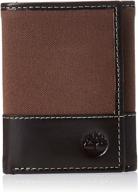 👝 stylish timberland canvas leather trifold wallet - durable and functional logo