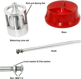 img 3 attached to 🔧 Балансировщик колес FreeTec высокого качества с портативной втулкой и вращающейся головкой с уровнем пузырька | Балансировщик и заменитель шин для автомобилей и грузовиков