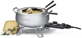img 3 attached to 🍲 Cuisinart CFO-3SS Electric Fondue Maker, Brushed Stainless Steel - Convenient & Stylish Fondue Pot for Delightful Dining Experience