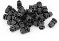 black plastic connector gland 4mm 8mm logo