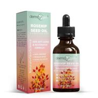 🌹 organic dermaxgen rosehip seed oil - 2 fl oz, cold-pressed with anti-aging properties - moisturizer for face, hair, skin, and nails, reduces acne scars and wrinkles logo