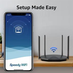 img 2 attached to 🔥 Speedefy K8 High Speed Pro WiFi Router - Dual Band AC2100 Wireless Router for Streaming & Gaming, Up to 35 Devices, 2000 sq.ft Coverage, 4X4 MU-MIMO, USB Port, Parental Control