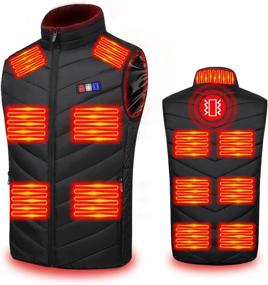 img 4 attached to 🔥 Stay Warm and Relaxed with MOSILA Upgraded 13 Heating Zones Heated Vest for Men - Neck Massager Included - XL Size