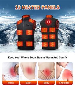 img 2 attached to 🔥 Stay Warm and Relaxed with MOSILA Upgraded 13 Heating Zones Heated Vest for Men - Neck Massager Included - XL Size