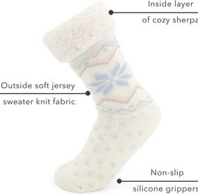 img 3 attached to 🏡 Cozy and Warm: Treehouse Slipper Grippers Thermal Sherpa Boys' Clothing, Socks, and Hosiery - Ultimate Comfort for Chilly Days