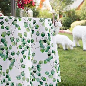 img 3 attached to 🌼 Spring Zippered Outdoor Tablecloth with Umbrella Cover