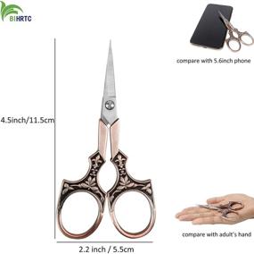 img 3 attached to 🍃 European Style Leaf Carving Needlework Scissors for Embroidery, Sewing, Craft, Art Work & Everyday Use - BIHRTC Vintage