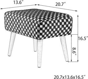 img 2 attached to Joveco Ottoman Footrest Fabric Footstool Furniture