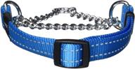 🐕 rogz utility reflective snake half-check dog collar - medium size (5/8-inch) for obedience training logo