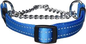 img 2 attached to 🐕 Rogz Utility Reflective Snake Half-Check Dog Collar - Medium Size (5/8-Inch) for Obedience Training