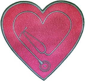 img 1 attached to Heart Stethoscope Design Sew Patch