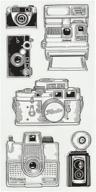 inkadinkado cameras unmounted rubber scrapbooking logo