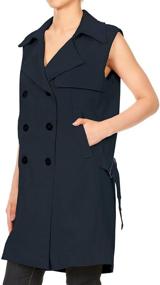 img 4 attached to Anna Kaci Sleeveless Suede Like Raincoat X Large