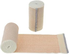 img 4 attached to Dealmed 4-Inch Elastic Bandage Wrap with Self-Closure – Pack of 10 Elastic Bandages, 5 Yards Stretched Compression Bandage Wrap, Wound Care Product for First Aid Kit and Medical Facilities