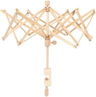 🧶 doreenbeads hand-operated wooden yarn winder | umbrella swift yarn bobbin winder holder for yarn, fiber, and string balls logo
