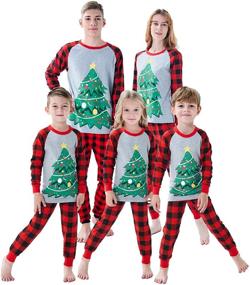 img 4 attached to 🎅 DemiFill Family Christmas Pajamas - Matching Boys and Girls Sleepwear, Holiday PJs for Kids