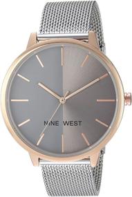 img 4 attached to 🕶️ Stylish and Sophisticated: Nine West Women's NW/1981 Sunray Dial Mesh Bracelet Watch