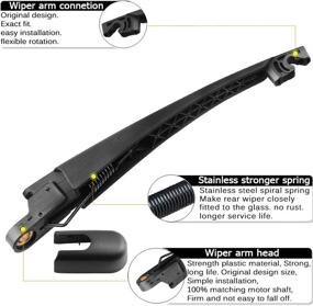 img 2 attached to 🚗 Premium All-Season Rear Wiper Blade Arm for Tucson 2010-2015 & Kia Sportage 2011-2016 - Original Equipment Replacement 12" (Pack of 2)