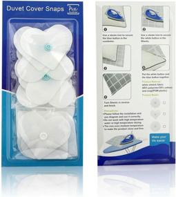 img 4 attached to 🛌 16-Pack Lightweight Duvet Cover Fasteners for a Secure and Neat Corner Placement, HX AURIZE (White)