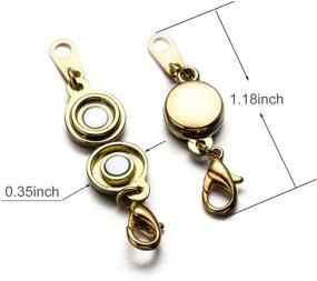 img 3 attached to 🔒 Zpsolution Magnetic Clasps - Enhance Your Jewelry with 10Pcs Screw-in Locking Lobster Clasp and Necklace Extenders