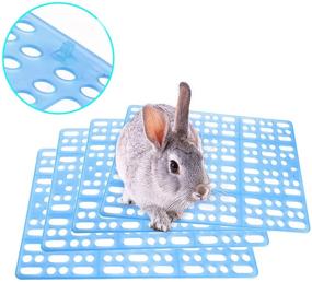 img 4 attached to 🐰 Premium Hamiledyi Rabbit Cage Mats: Durable Plastic Feet Pads for Small Animals – Ideal for Cats, Dogs, Bunnies, Hamsters, Rats and More - Set of 4