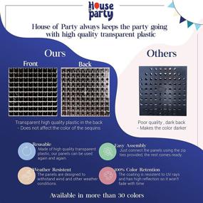 img 3 attached to 🎉 Add Glamour to Your Celebrations with HOUSE OF PARTY Square Shimmer Panels - Pack of 24 Black Sequin Shimmer Wall Backdrop Decoration Panels for Memorable Birthday, Anniversary & Engagement Parties