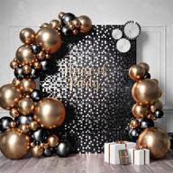 🎉 add glamour to your celebrations with house of party square shimmer panels - pack of 24 black sequin shimmer wall backdrop decoration panels for memorable birthday, anniversary & engagement parties logo