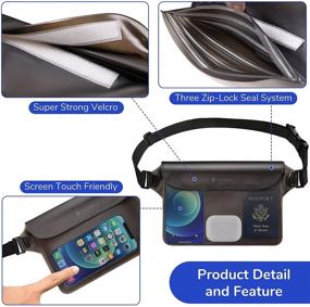 img 1 attached to Syncwire IPX8 Waterproof Pouch Bag with Adjustable Waist Strap - Screen Touchable Dry Bag for Phone and Valuables, Ideal for Beach, Swimming, Snorkeling, Boating, Fishing, Kayaking, and More