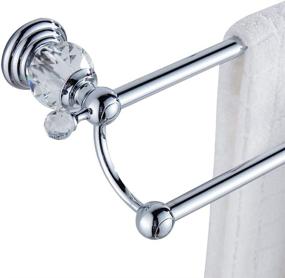 img 4 attached to 🛁 Wincase Double Towel Bar - Silver Crystal 24 Inch Bathroom Towel Rack, Wall Mounted Towel Holder