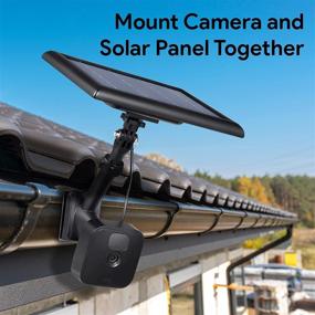 img 3 attached to 📷 Versatile Black Gutter Mount for Wyze, Blink, Ring, Arlo, Eufy Cameras with Solar Panel Compatibility - Wasserstein 2-in-1 Universal Solution