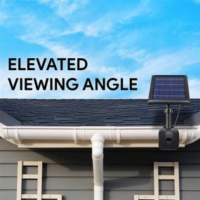 img 2 attached to 📷 Versatile Black Gutter Mount for Wyze, Blink, Ring, Arlo, Eufy Cameras with Solar Panel Compatibility - Wasserstein 2-in-1 Universal Solution