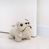 marwood cute door stopper for home and office decorations - bulldog doorstop with weighted interior, fabric design, stuffed animal door stopper - perfect holiday décor logo