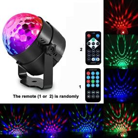 img 3 attached to 🎉 Vibrant LED Sound Activated Party Lights – Remote Controlled DJ Lighting Disco Ball Strobe Club Lamp with 7 Mode Stage Par Light