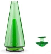 bongbada peak replacement glass attachment and colored carb cap accessory - green logo