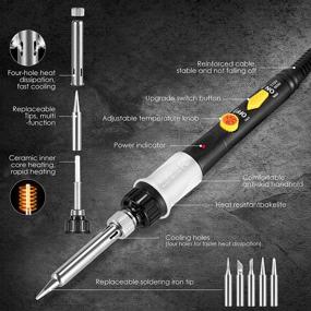 img 3 attached to 🔥 Temperature-Controlled Soldering Iron with Adjustable Heat Settings