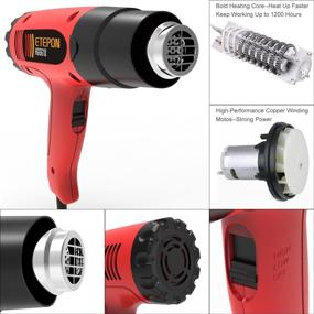 img 1 attached to 🔥 ETEPON HG6618 Temperature Adjustable Heat Gun - 120°F to 1020°F