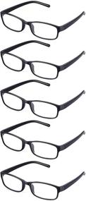 img 2 attached to Ready-to-Wear Reading Glasses for Men & Women, Pack of 5 Non-Prescription Read Optics +1 to +3.5 Strength