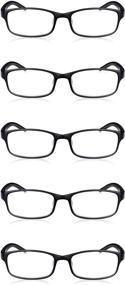 img 3 attached to Ready-to-Wear Reading Glasses for Men & Women, Pack of 5 Non-Prescription Read Optics +1 to +3.5 Strength