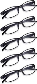 img 1 attached to Ready-to-Wear Reading Glasses for Men & Women, Pack of 5 Non-Prescription Read Optics +1 to +3.5 Strength