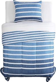 img 1 attached to Inspired Surroundings Harper Stripe Comforter Bedding