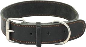 img 2 attached to 🐶 Premium Genuine Leather Dog Collars in Beirui Brown and Black, Perfect for Medium and Large Breeds