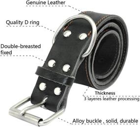 img 3 attached to 🐶 Premium Genuine Leather Dog Collars in Beirui Brown and Black, Perfect for Medium and Large Breeds