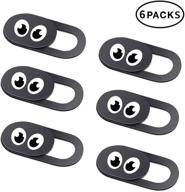 👁️ eye webcam cover slide - protect your privacy on laptop, desktop, iphone - 6 pack logo