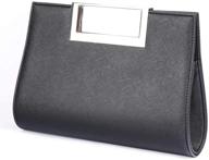 👛 клатч-сумка wallyn's для женщин: стильная pu-кожа и соломенный вечерний металлический хват сумки с плечевым ремешком логотип